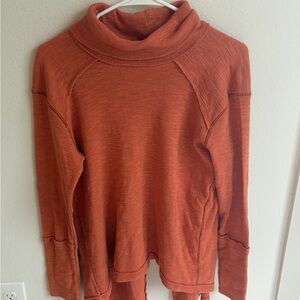 We The Free Women’s Rust Orange Turtleneck Sweater